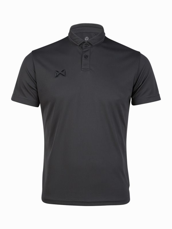 WARRIX (วอริกซ์) Pique POLO ลิขสิทธิ์แท้ 100% เสื้อโปโลสปอร์ต สีเทาเข้ม