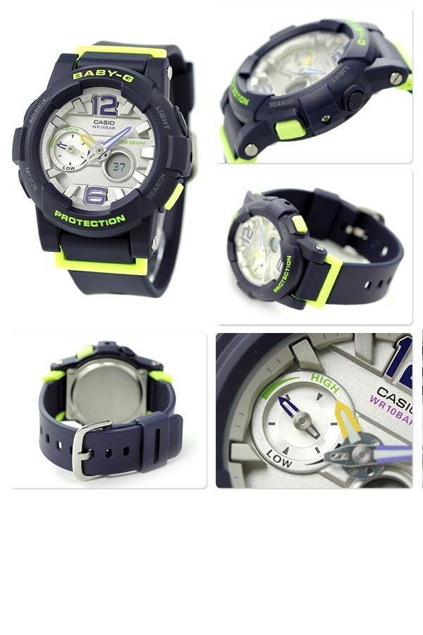 Casio Baby-G นาฬิกาข้อมือ สายเรซิ่น รุ่น BGA-180-2BDR