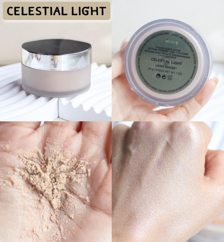 Laura Mercier Translucent Loose Setting Powder Light Catcher 29g. สี CelestialLight แป้งฝุ่นโปรงแสงสำหรับทุกสีผิว (ไม่มีพัฟ)