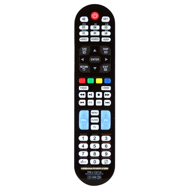 RM-L1107+6 Universal LCD/LED TV Remote Control with Auto Searching