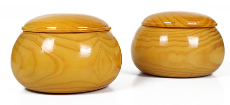 โถหมากล้อมไม้สปรูซ spruce (2ใบ)