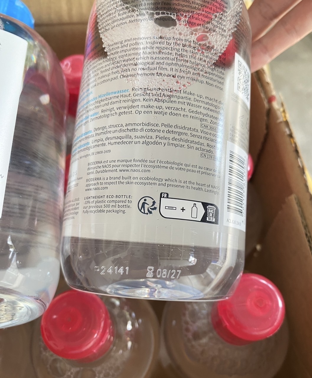 Bioderma Hydrabio H2O 500ml. คลีนซิ่งสำหรับ สำหรับผิวแห้ง