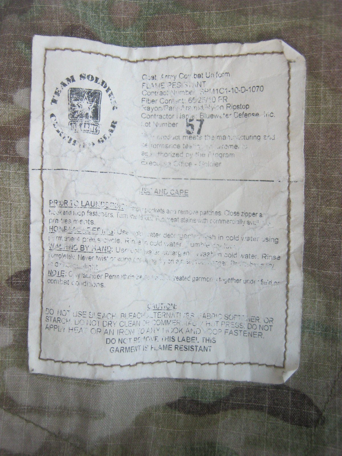 เสื้อทหารสหรัฐ ลายมัลติแคม Large XLong