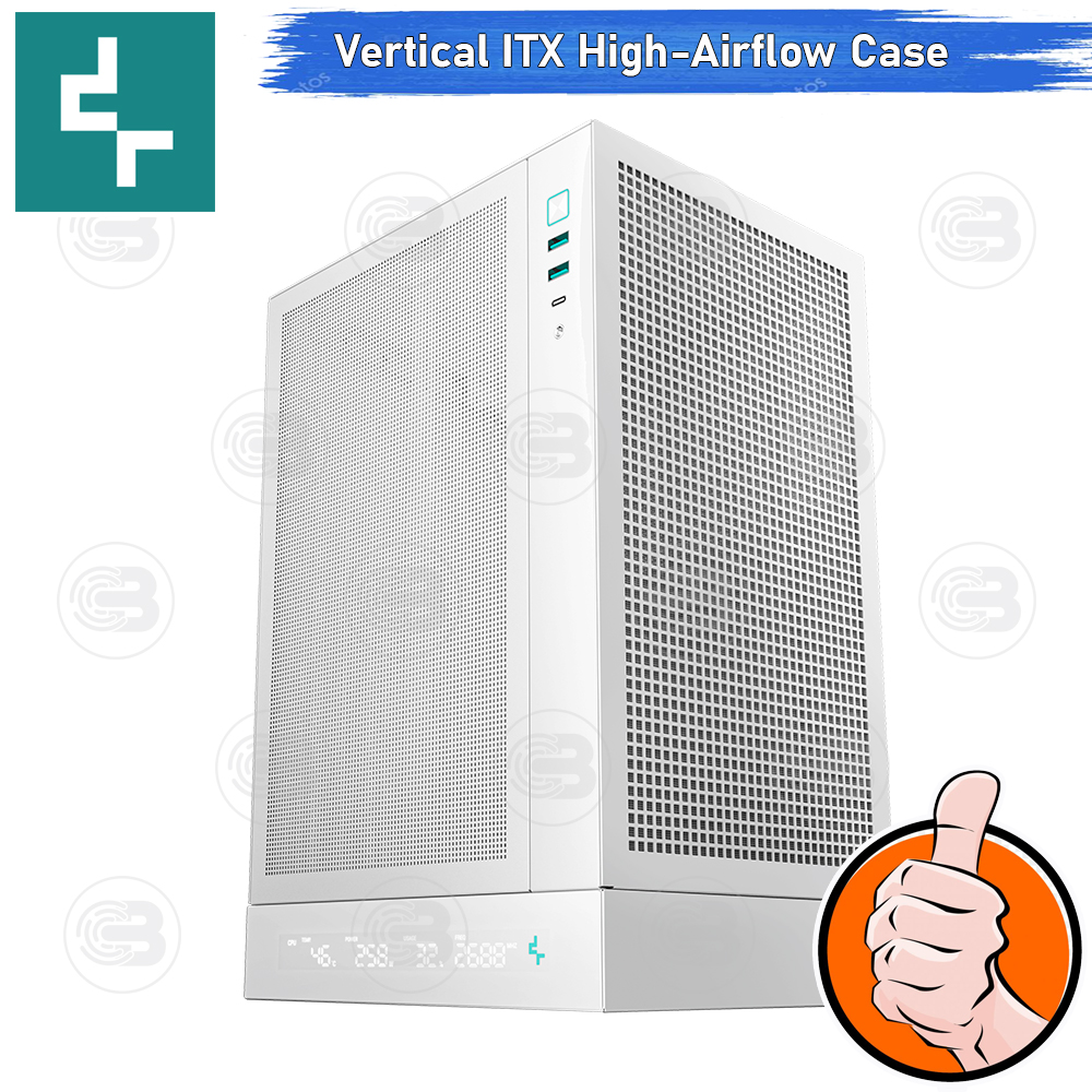 [CoolBlasterThai] DEEPCOOL CH170 WH Digital Vertical ITX High-Airflow PC Case WHITE ประกัน 1 ปี