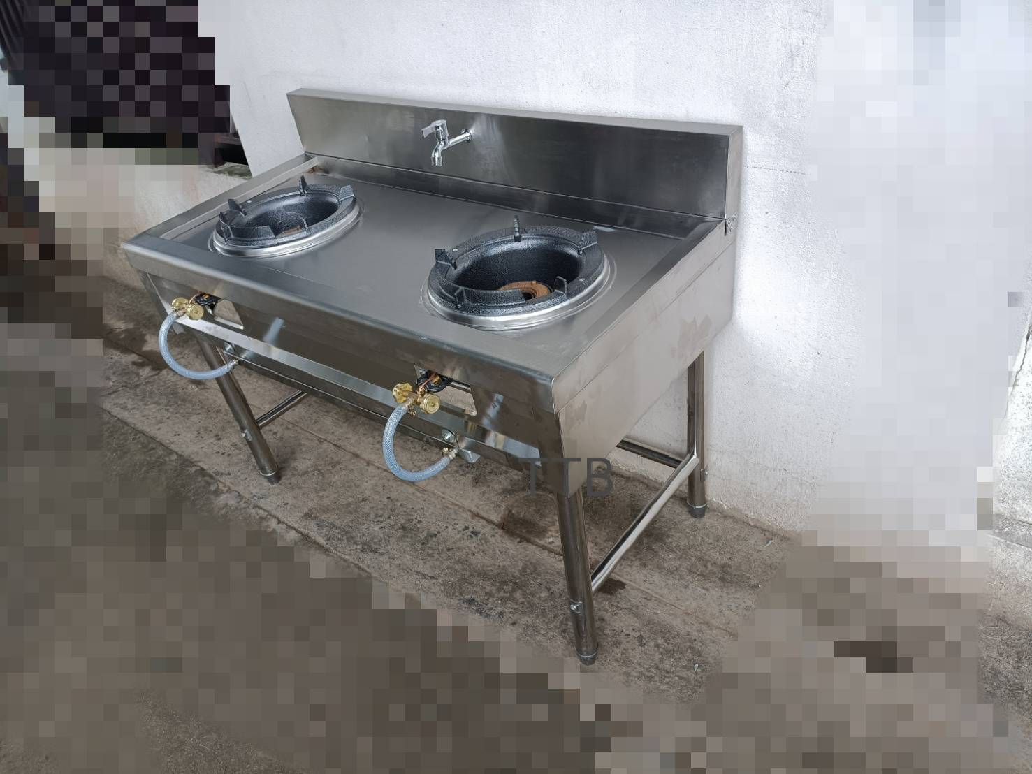 เตาไทยสแตนเลสแบบ 2 หัว KB8 รุ่น : ER-126080N