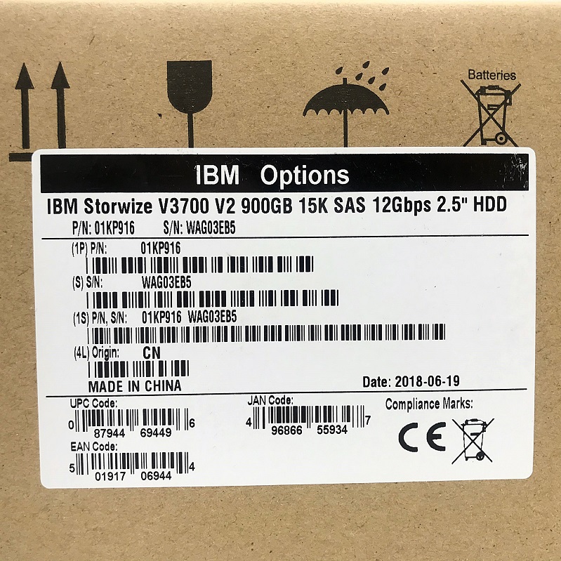 IBM 01KP916, 01LJ956, FC#B0RE [TorCompTH Thailand - ขาย จำหน่าย ราคา] IBM 900GB 15K 12G SAS 2.5in HDD for V3700 V2