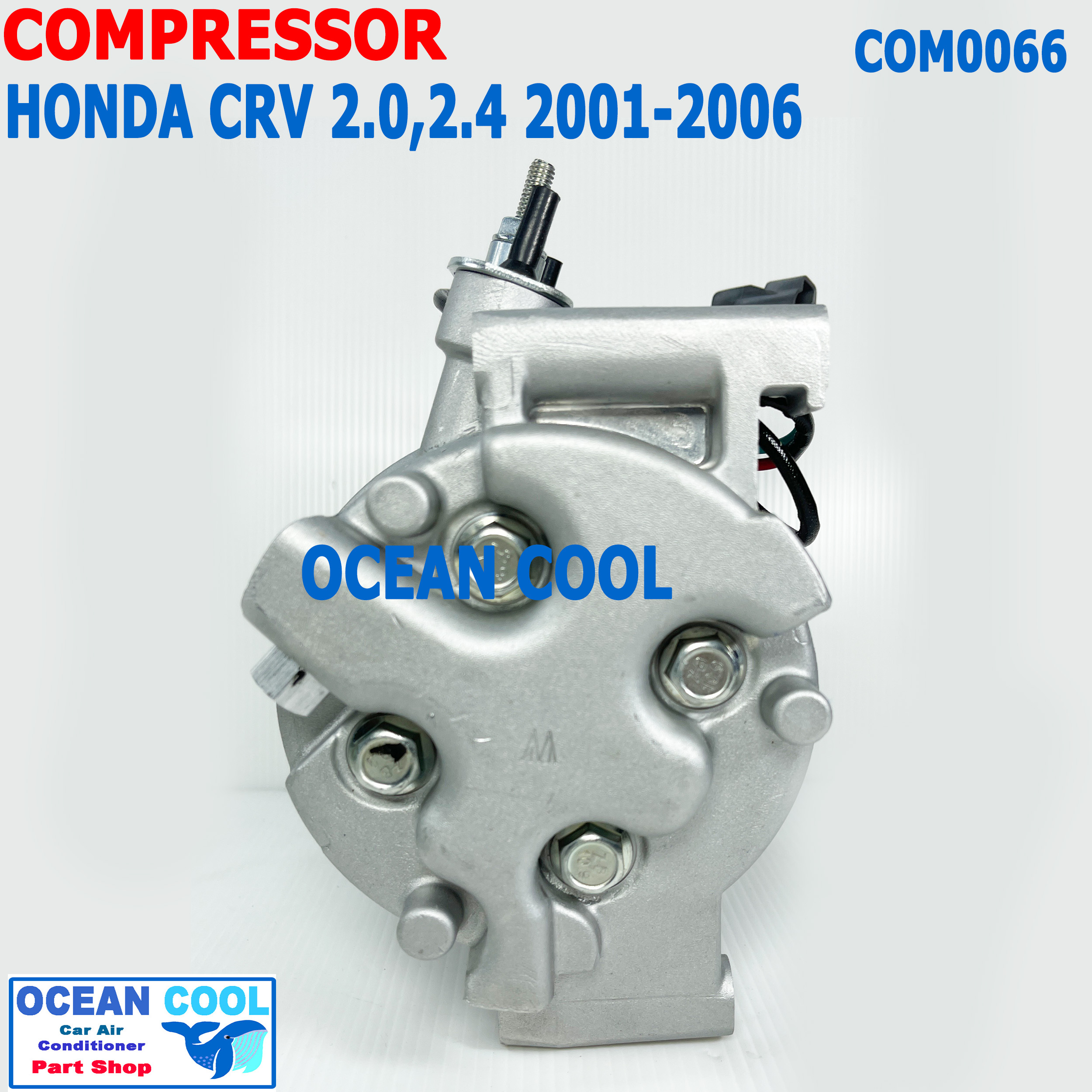 คอมเพรสเซอร์ ฮอนด้า ซีอาร์วี G2 2001 - 2006 COM0066 Compressor Honda CRV G2 2.0L 2.4L คอมแอร์ รถยนต์ คอมแอร์ คอมเพลสเซอร์ อะไหล่ แอร์ รถยนต์ MIJ-T028