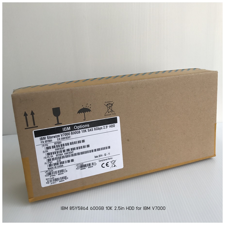 NEW IBM 85Y5864 00L4521 FC3206 [TorCompTH Thailand - ขาย จำหน่าย ราคา] IBM 600GB 10K 6Gb SAS 2.5in HDD for IBM V7000 Gen1 2076-124, 2076-224