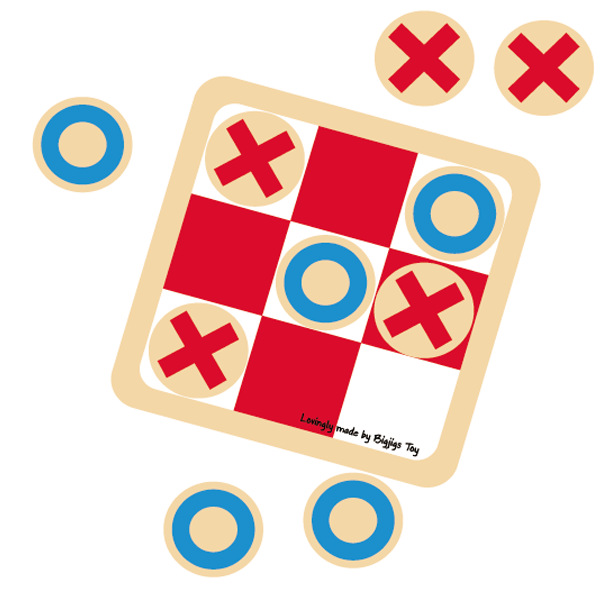 เกมโอเอกซ์ไม้+แม่เหล็ก OX (Tic-tac-toe) brand DOLI