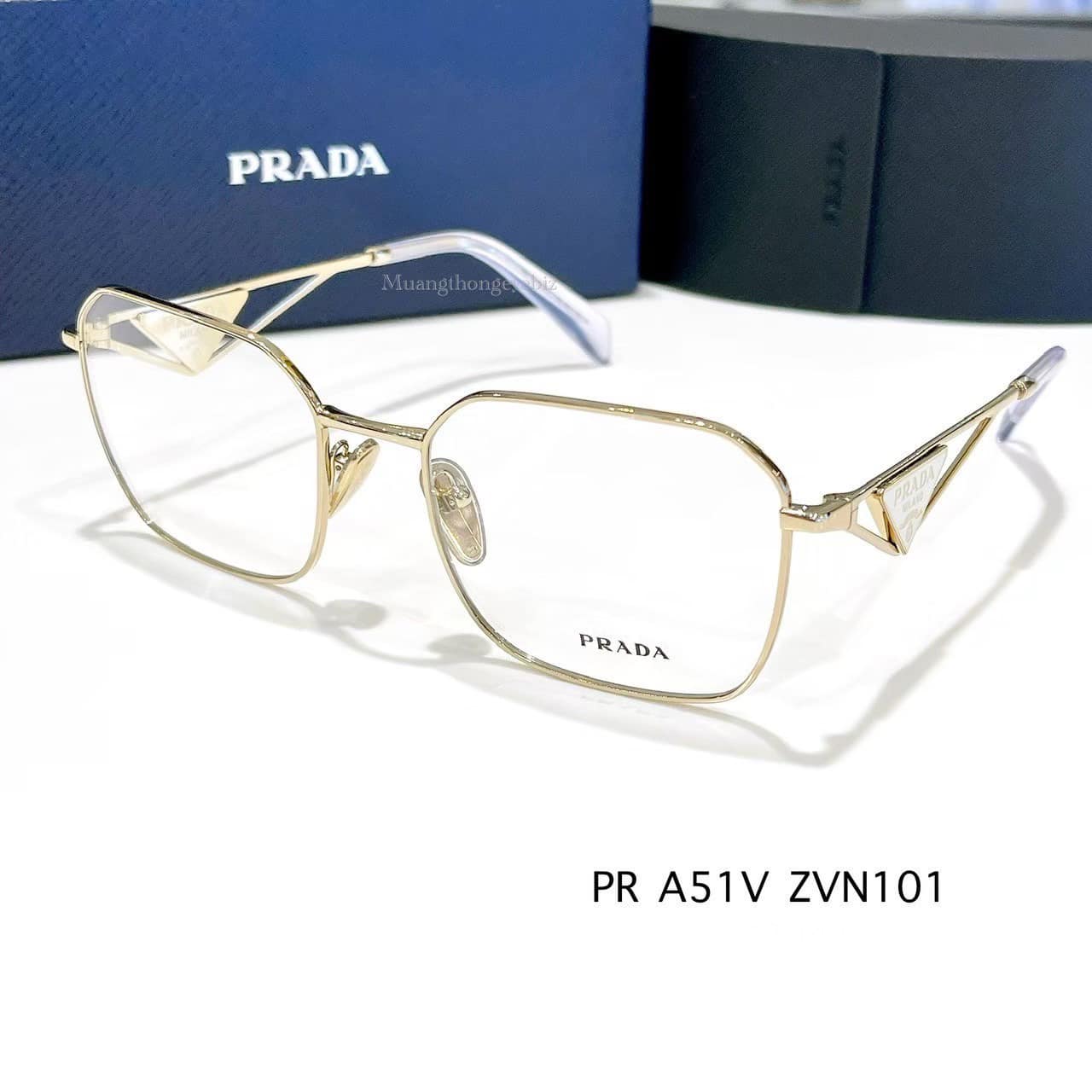 กรอบแว่นสายตา PRADA PR A51V ZVN1O1 - Pale gold