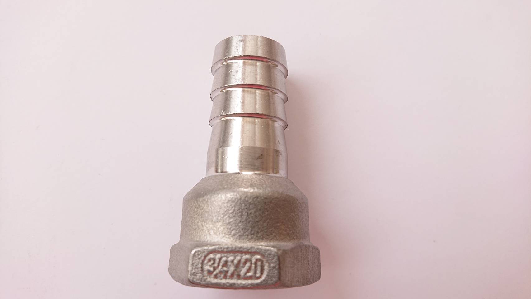 หางปลาสแตนเลส npt 3/4นิ้ว(6หุน) เกลียวตัวเมียหางไหล ขั้วต่อแบบมีหนาม 20มม.#3420304