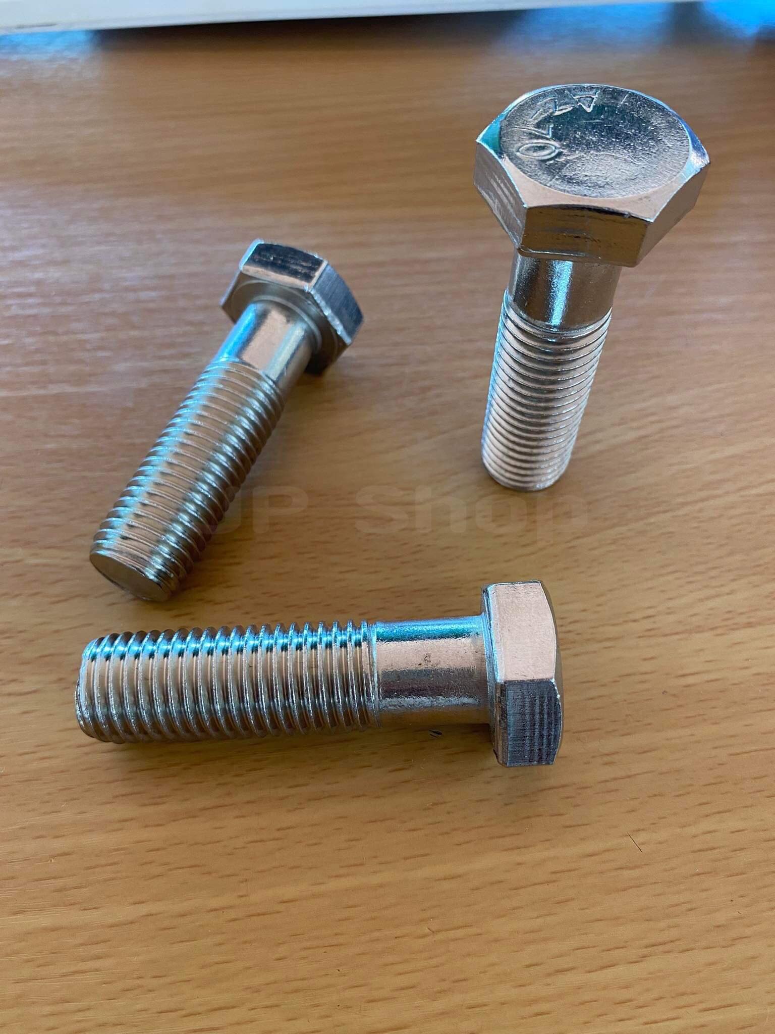 น็อตสแตนเลส201 สกรูหกเหลี่ยม ขนาดM20 น็อตสแตนเลสM20*70มม ราคา/ตัว . #2070