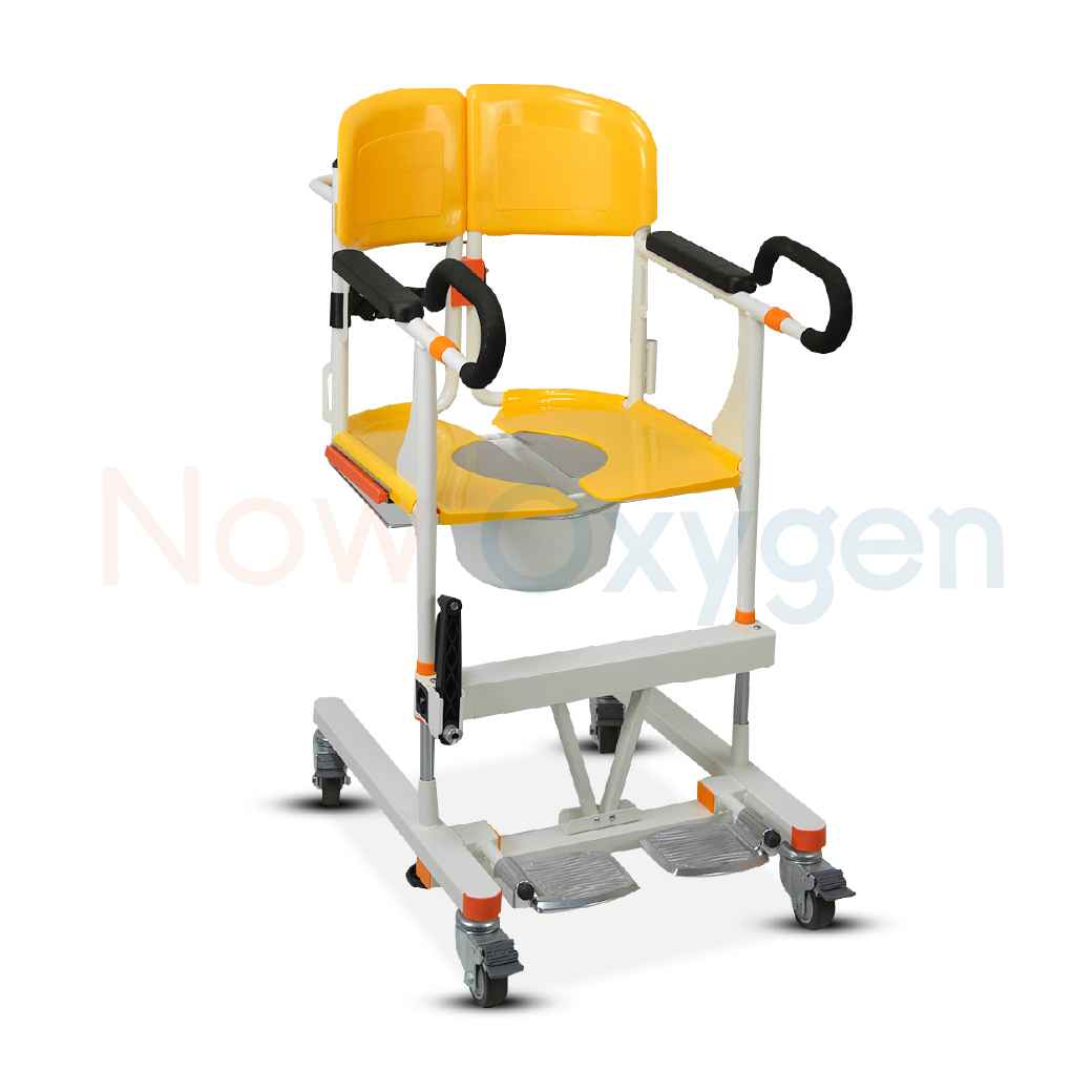 รถเข็นเคลื่อนย้ายผู้ป่วย อเนกประสงค์ รุ่นปรับมือหมุน (รับประกัน 2 ปี)