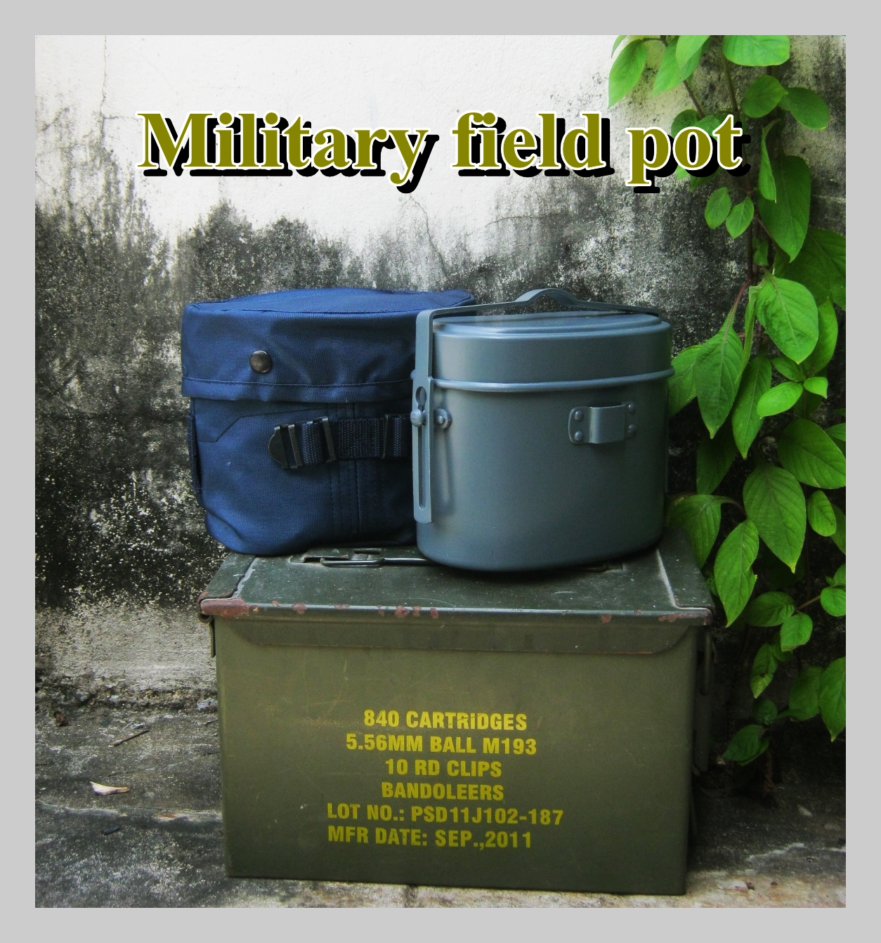 Army field pots, หม้อสนาม ผลิตใหม่ สีเทา