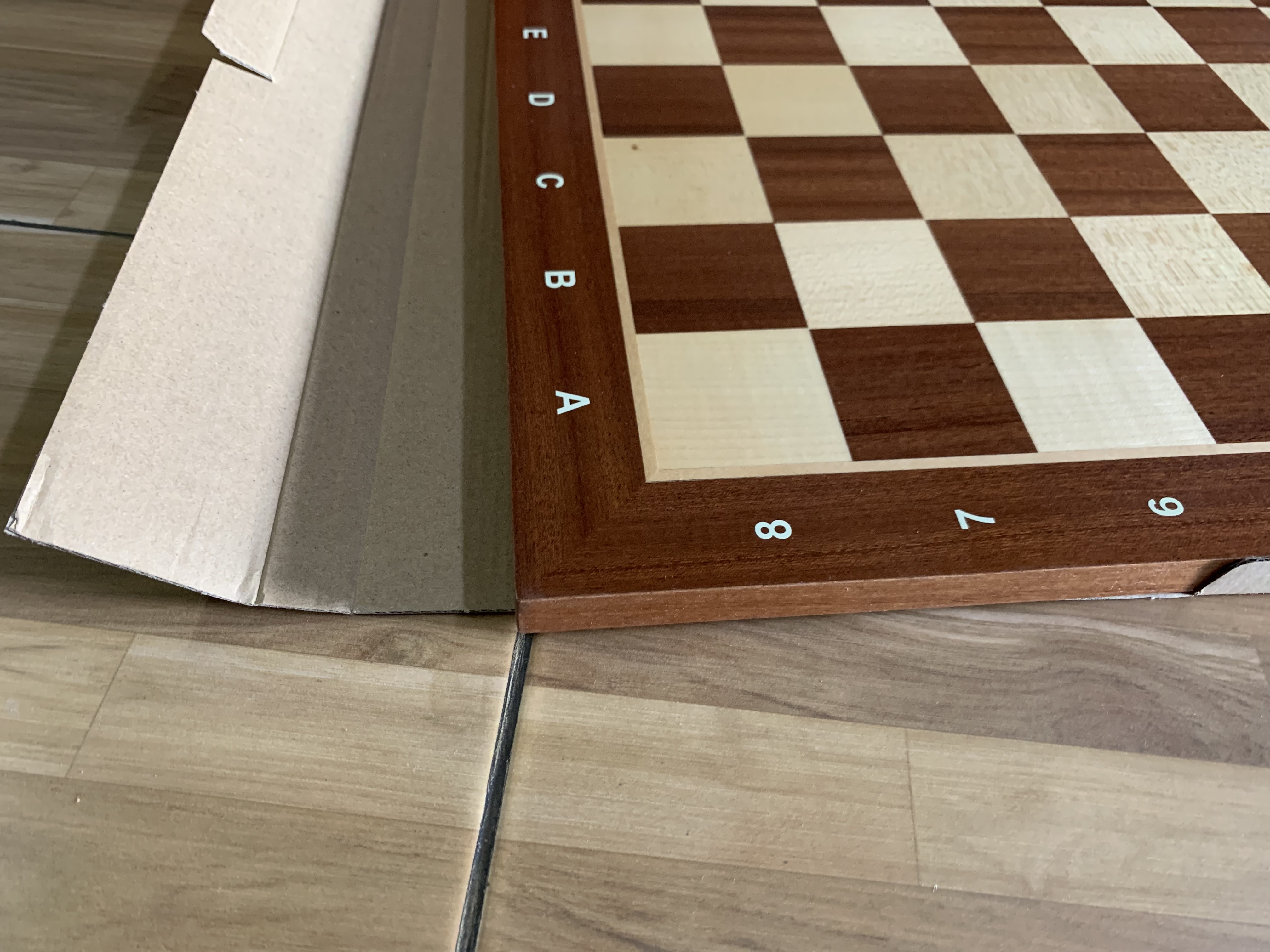 20" Mahogany & Maple Wooden Chess Board กระดานหมากรุกสากลไม้Mahogany