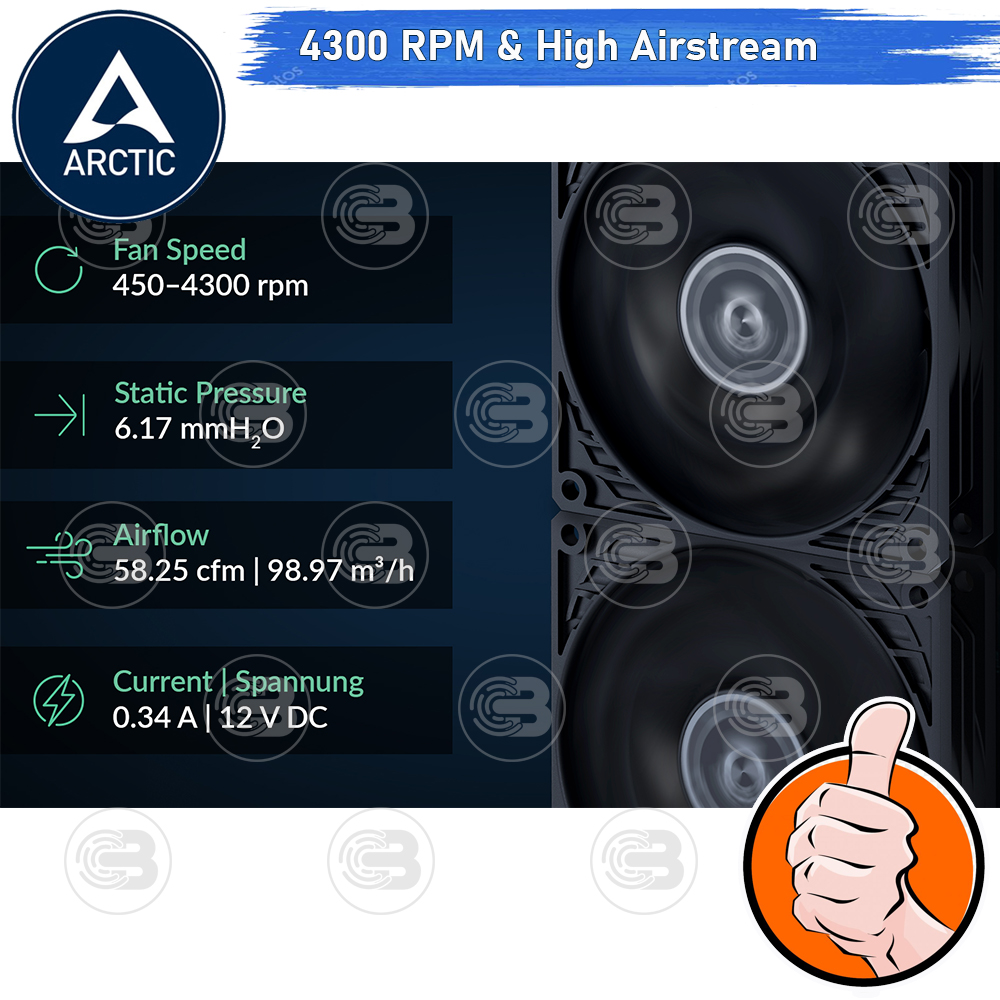 [CoolBlasterThai] ARCTIC P9 MAX PWM (size 92 mm.) PC Fan Case ประกัน 6 ปี