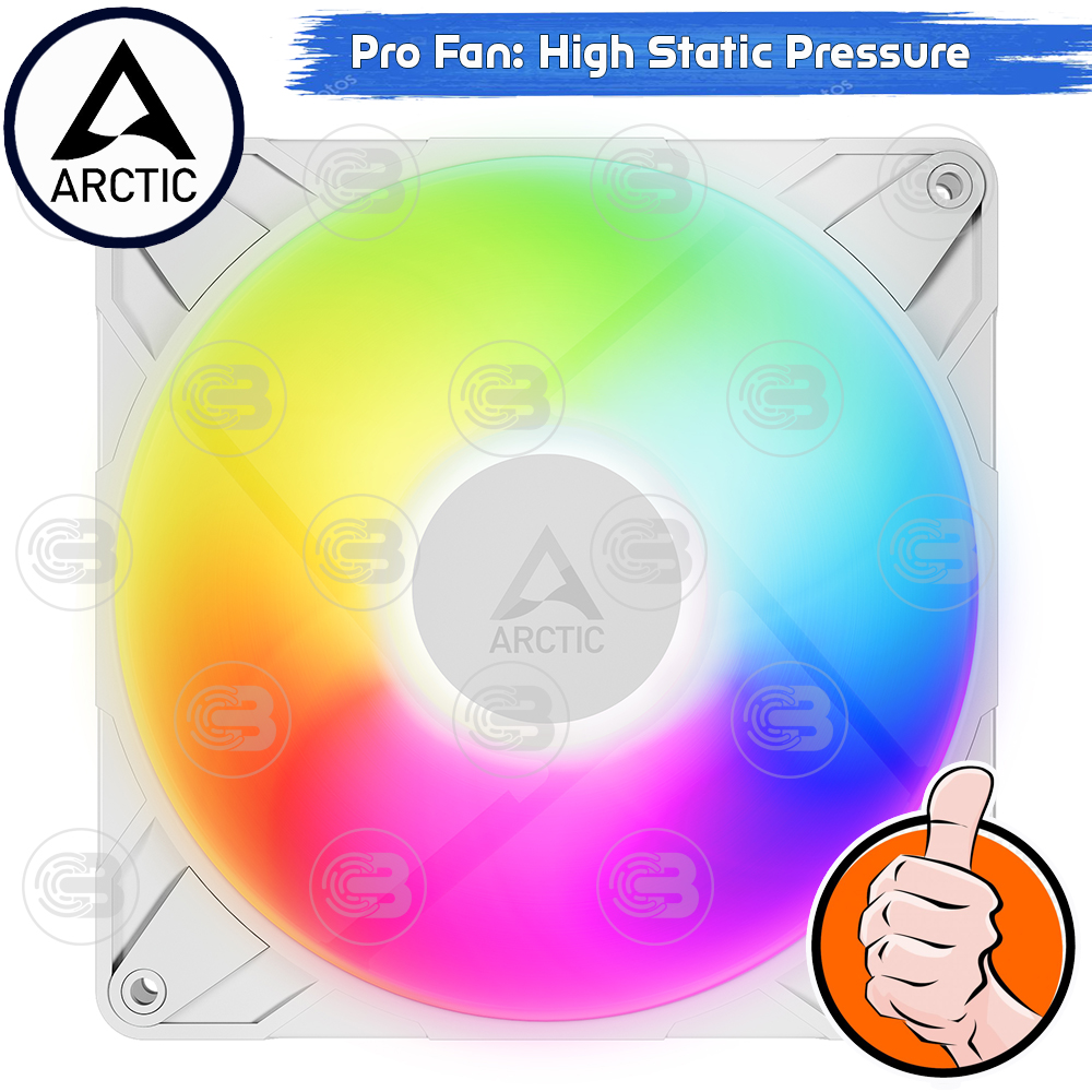 [CoolBlasterThai] ARCTIC P14 PRO A-RGB White (size 140 mm.) X3 Value Pack PC Fan Case ประกัน 6 ปี