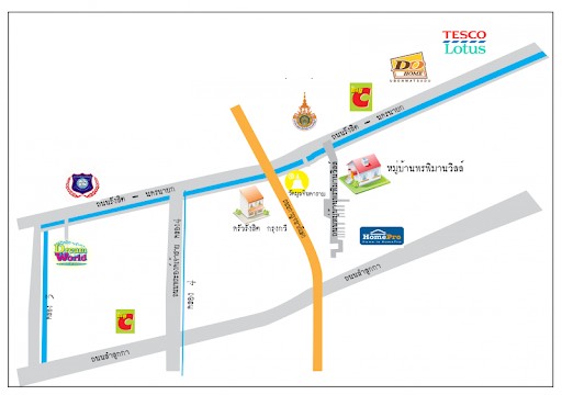 ขายทาวน์เฮ้าส์ ม.พรพิมานวิลล์ ถ.รังสิต-นครนายก คลอง 5 ต.รังสิต อ.ธัญบุรี ปทุมธานี / พื้นที่ 2 ชั้น 22.5 ตารางวา