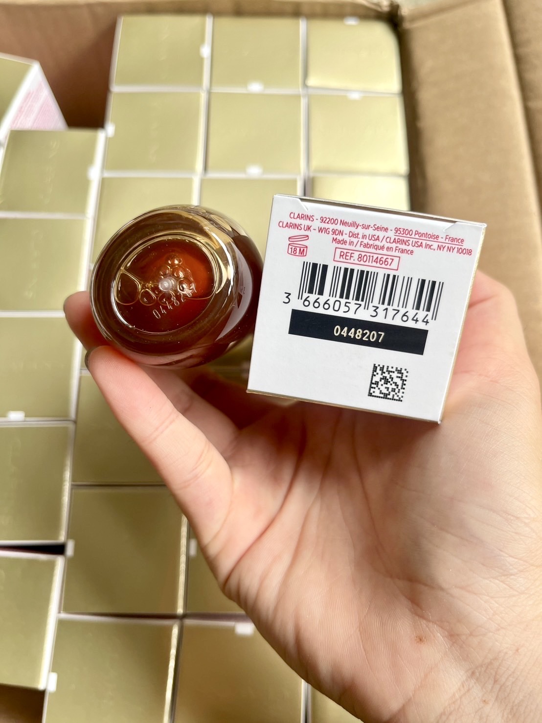 Clarins Double Serum Light Texture 30ml. สูตรใหม่! เซรั่มไลท์ เนื้อบางเบา