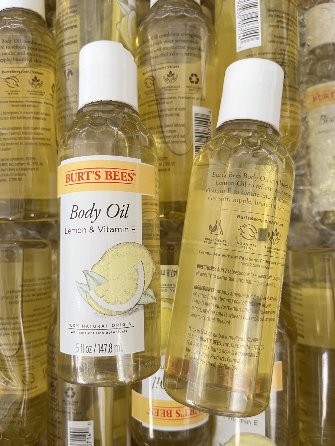 Burt's Bees Body Oil with Lemon and Vitamin E 147.8ml น้ำมันบำรุงผิว (1ขวด)