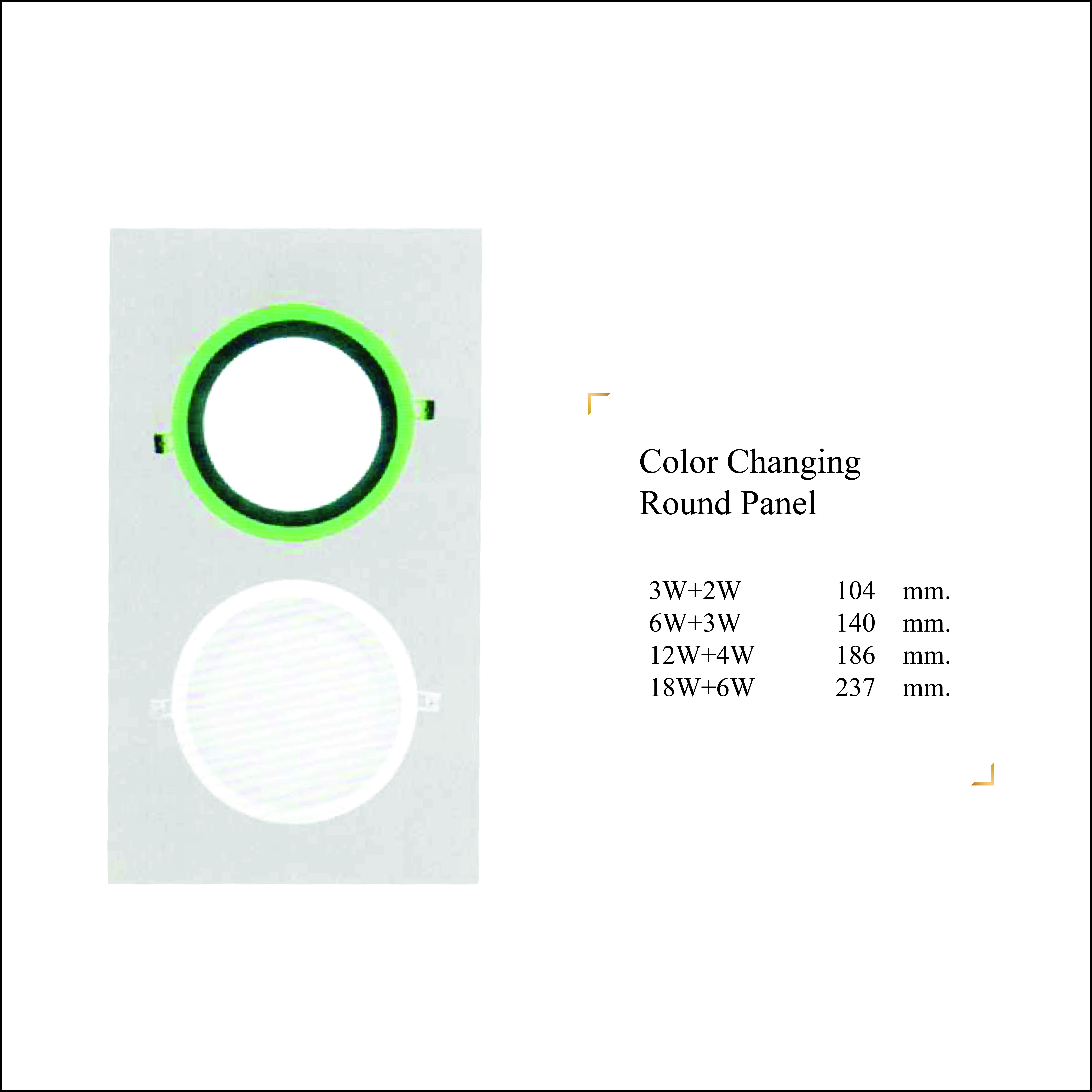 Color Changing Round Panel