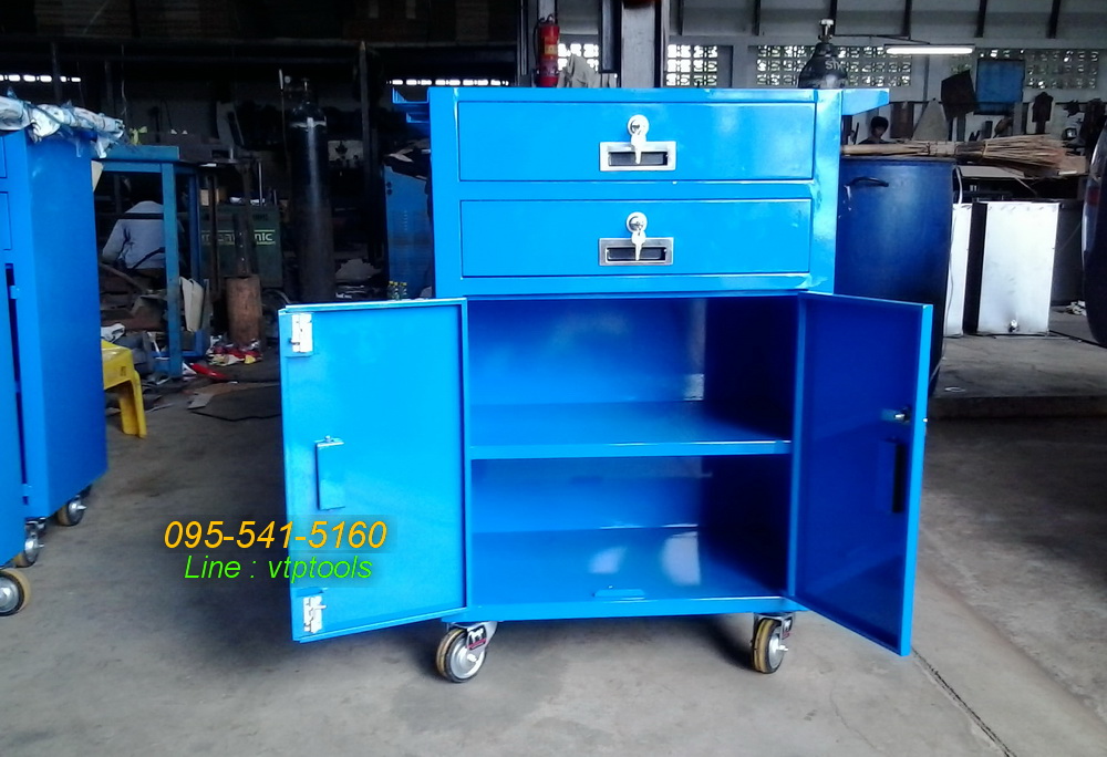 ตู้เครื่องมือ2ชั้น ด้านล่างเป็นประตูซ้าย/ขวา