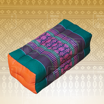 หมอนหนุนนุ่มนิ่ม,ของรับไหว้, MohnKhit Rectangle health Pillow Thai Bolster Lumber 17x30x12 cm