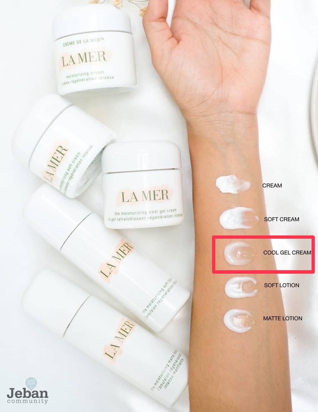 La Mer The Moisturizing Cool Gel Cream 7ml. ครีมบำรุงผิวสูตรเจลเย็นสดชื่น