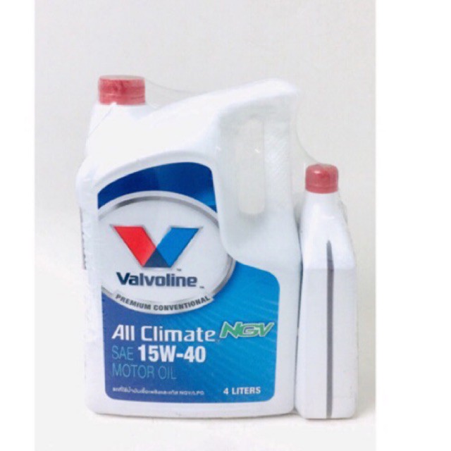 น้ำมันเครื่องเบนซิน NGV, LPG 15W-40 Valvoline ขนาด 4+1 ลิตร