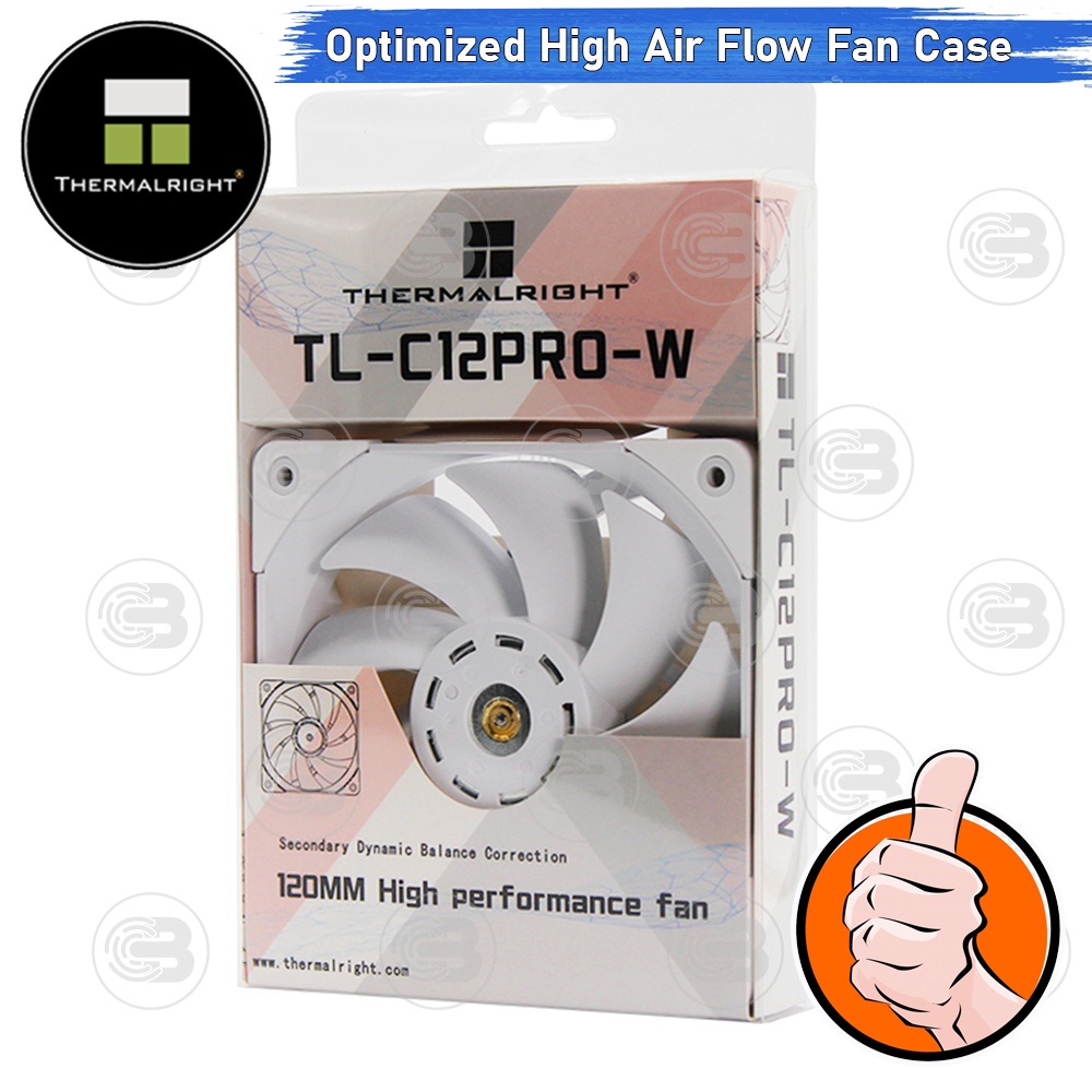 [CoolBlasterThai] Thermalright TL-C12 PRO-W 1850 RMP High Air Flow Fan Case (size 120 mm.) ประกัน 6 ปี