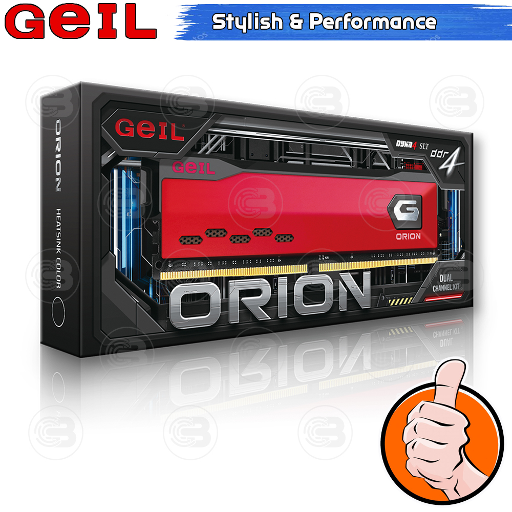 [CoolBlasterThai] GEIL ORION Racing Red 16GB (8GBx2) DDR4-3200 CL16-20-20 (LT-Warranty)