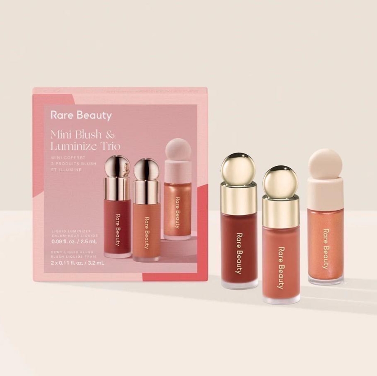 Rare Beauty Mini Blush & Luminize TRIO (Virtue, Beloved, Enliven) เซตลิมิเต็ด 3 ชิ้น