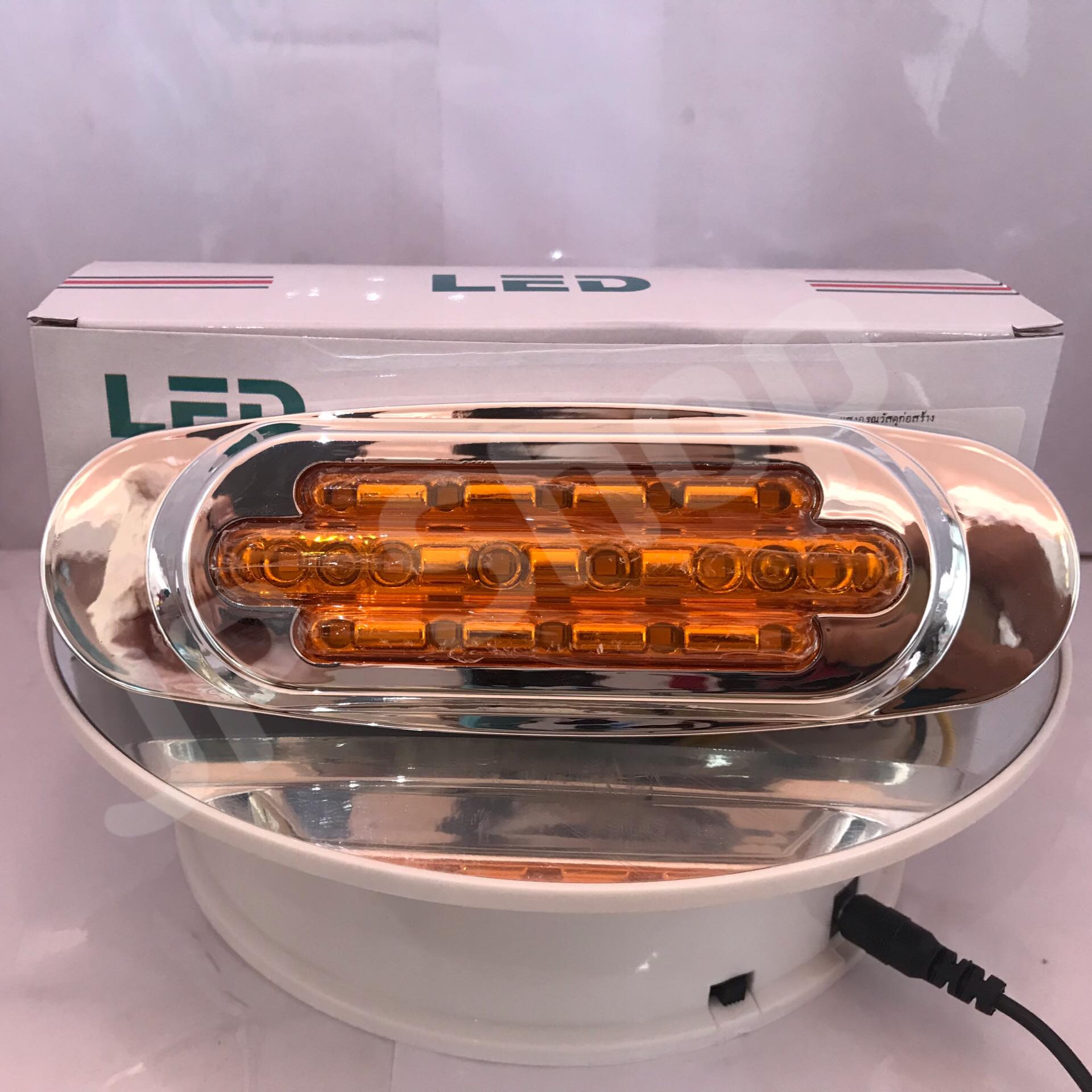 ไฟ 16 LED 12V-24V สีเหลือง #04100