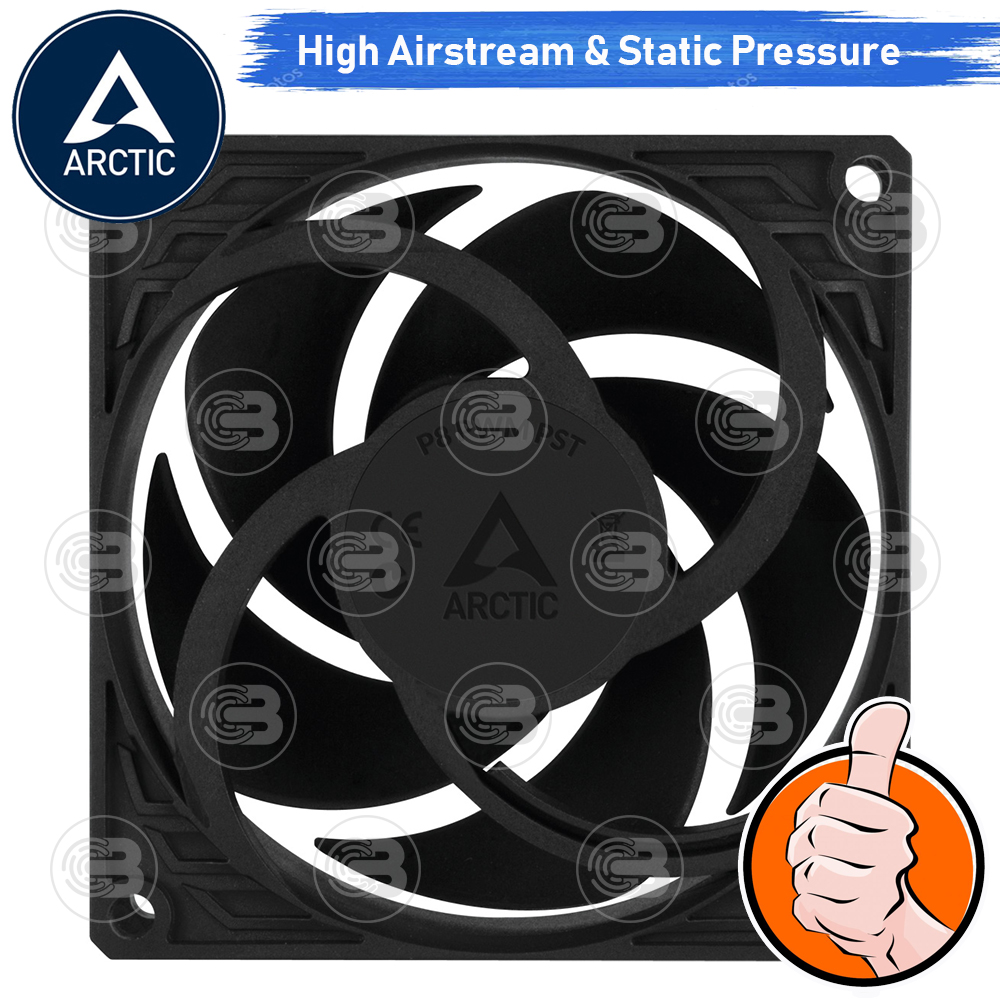 [CoolBlasterThai] ARCTIC P8 PWM PST BLACK (size 80 mm.) PC Fan Case ประกัน 6 ปี