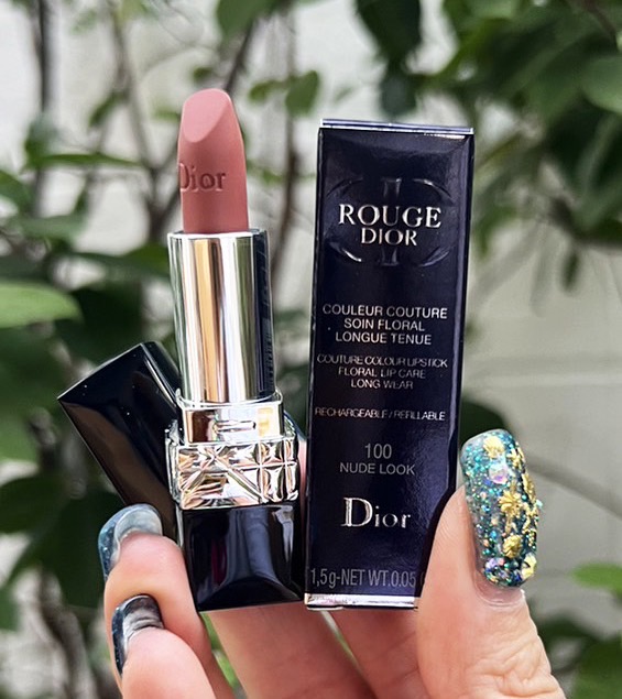 ลิปดิออร์ Rouge Dior couture color lipstick 1.5g สี #100 NudeLook (ขนาดทดลอง) พร้อมถุงกระดาษ