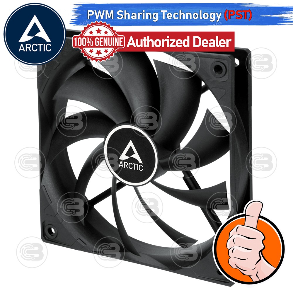 [CoolBlasterThai] ARCTIC F12 PWM PST BLACK (size 120 mm.) PC Fan Case ประกัน 6 ปี