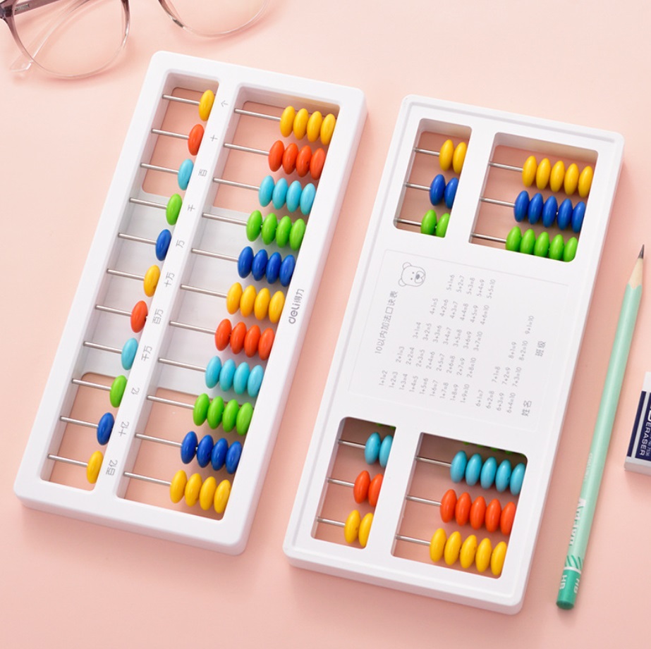 ลูกคิดจีน/ลูกคิดญี่ปุ่น 13 หลัก Deli Chinese/Japanese Abacus + ปุ่ม set 0 (ของแท้)