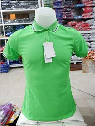 PLG POLO เสื้อโปโล เสื้อคอปก เสื้อทีม เสื้อสำเร็จรูป ยูนิฟอร์ม สีเขียวสะท้อน