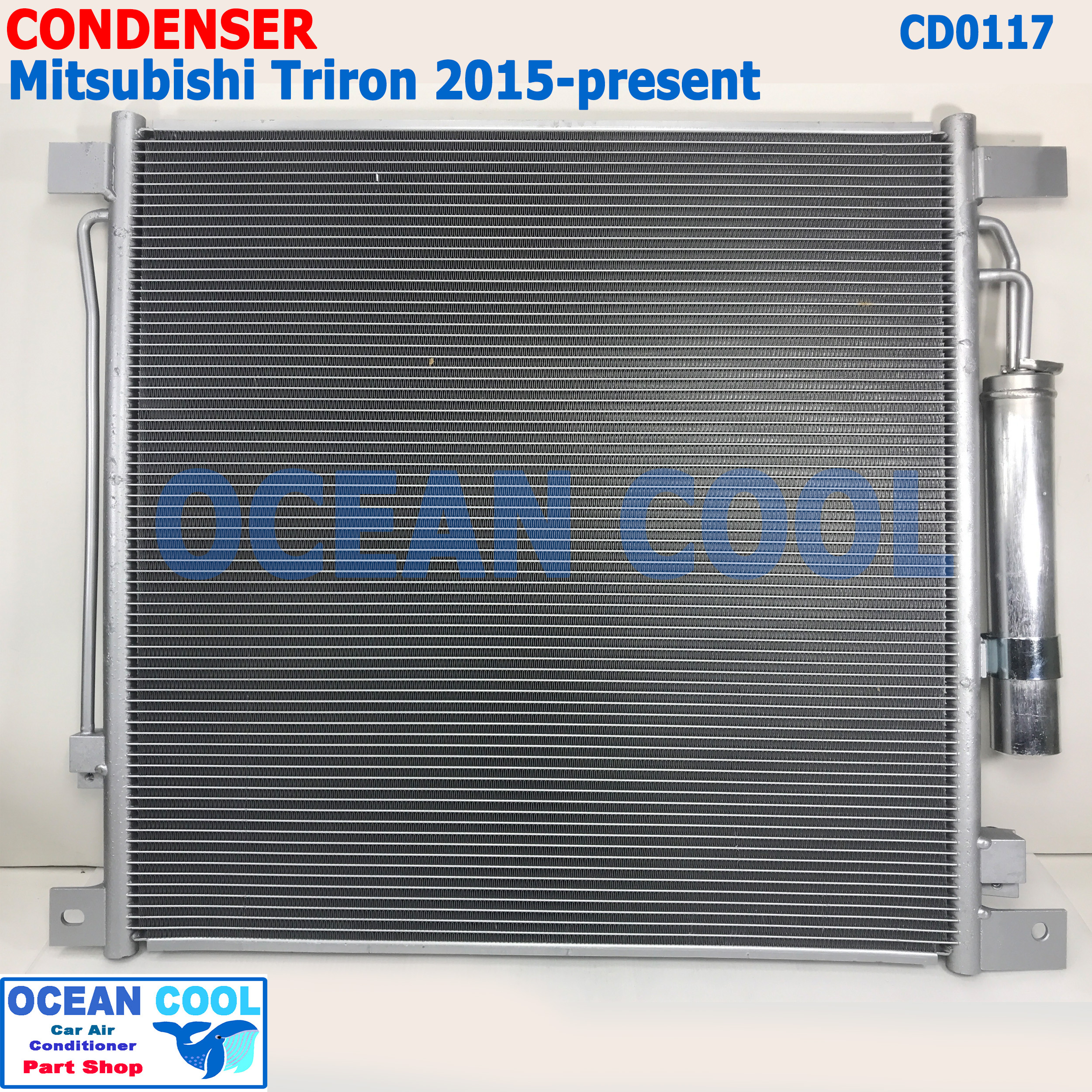 แผงแอร์ มิตซูบิชิ ไทรทัน 2015 - 2021 CD0117 Condenser For Mitsubishi Triton รังผึ้งแอร์ มิตซู แผงรังผึ้ง Mitsu แผงคอยล์ร้อน แถมไดเออร์