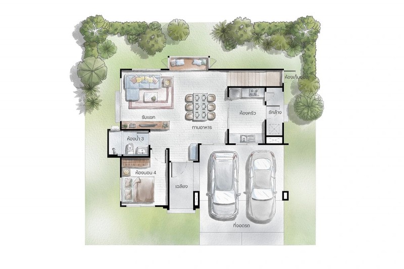 ขายบ้านเดี่ยว ย่าน บางบ่อ บางนา บางพลี เทพารักษ์ บางเสาธง : ม.สราญสิริ บางนา Saransiri Bangna : 2 ชั้น 61.4 ตร.วา