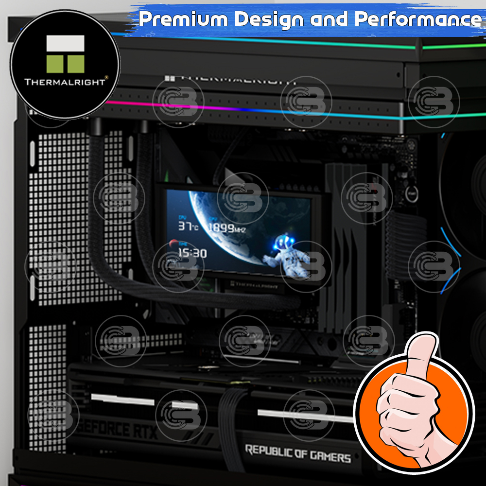 [CoolBlasterThai] Thermalright Trofeo Vision 360 ARGB BLACK AIO Liquid CPU Cooler (AM5/LGA1851 Ready) ประกัน 6 ปี