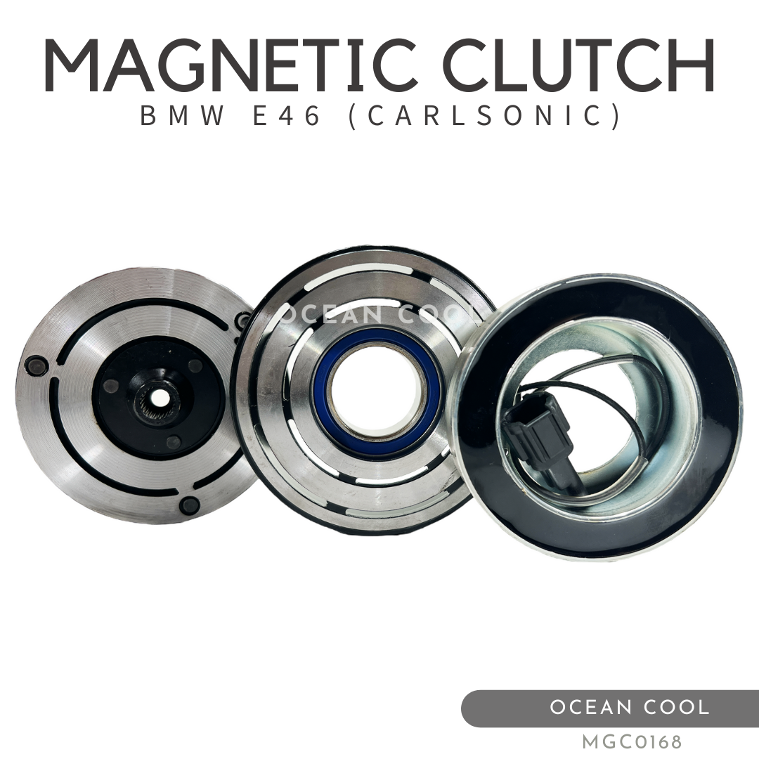 คลัชคอมแอร์ บีเอ็มดับเบิลยู E46 6 ร่อง (รุ่นคอมคาลโซนิค) MGC0168 MAGNETIC CLUTCH BMW E46 CARLSONIC 6PK หน้าคลัชคอมแอร์ ชุดครัชคอมแอร์