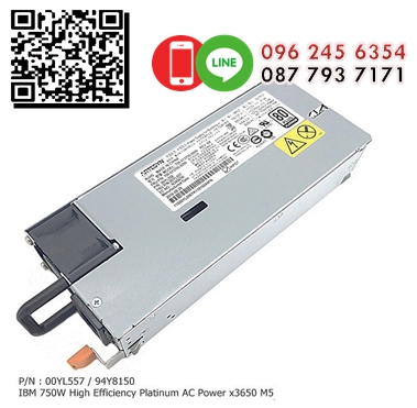 IBM,00YL556,00YL557,IBM,750W,High Efficiency Platinum,AC Power Supply, x3550 M5,x3650 M5