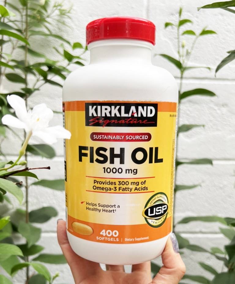 Kirkland Signature Fish Oil 1000mg. (400Softgels) น้ำมันปลา เคิร์กแลนด์