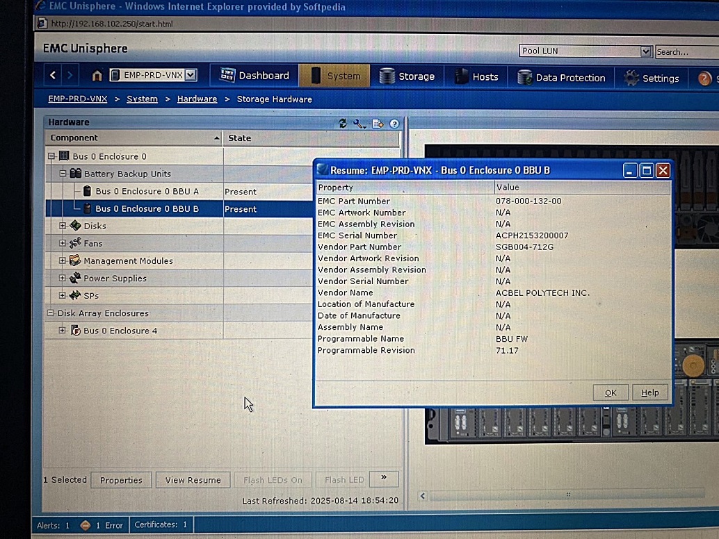 EMC 078-000-132-00 [TorCompTH Thailand - ขาย จำหน่าย ราคา] EMC VNX2 Battery Backup Unit for DD2200 VNX5200 VNX5400