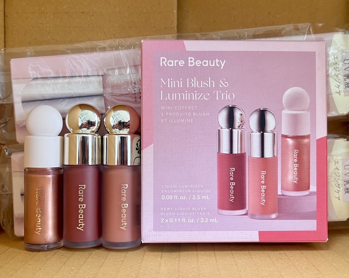 Rare Beauty Mini Blush & Luminize TRIO (Virtue, Beloved, Enliven) เซตลิมิเต็ด 3 ชิ้น