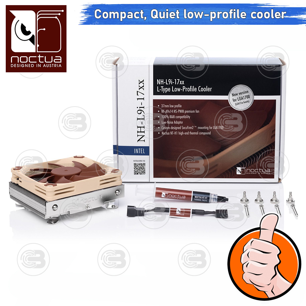 [CoolBlasterThai] Noctua NH-L9i-17xx Quiet Low-porfile CPU Cooler (LGA1851/1700) ประกัน 6 ปี