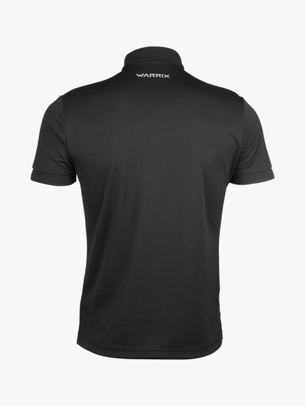 WARRIX ( วอริกซ์ ) WA-3324 BUBBLE POLO SPORT ลิขสิทธิ์แท้ 100% เสื้อโปโลสปอร์ต เสื้อคอกปก สีดำ