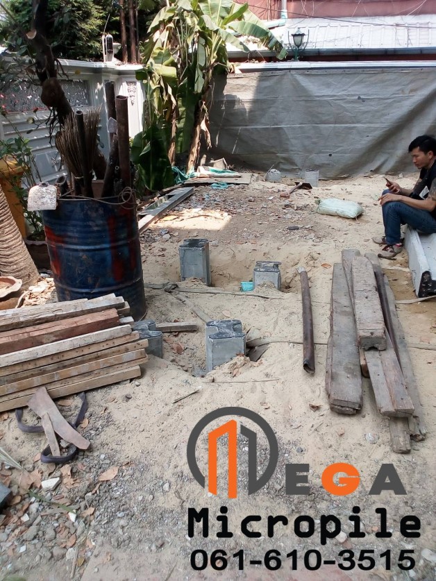 เสาเข็มไมโครไพล์ i22 หน้างาน ซอยปรีดีพนมยงค์