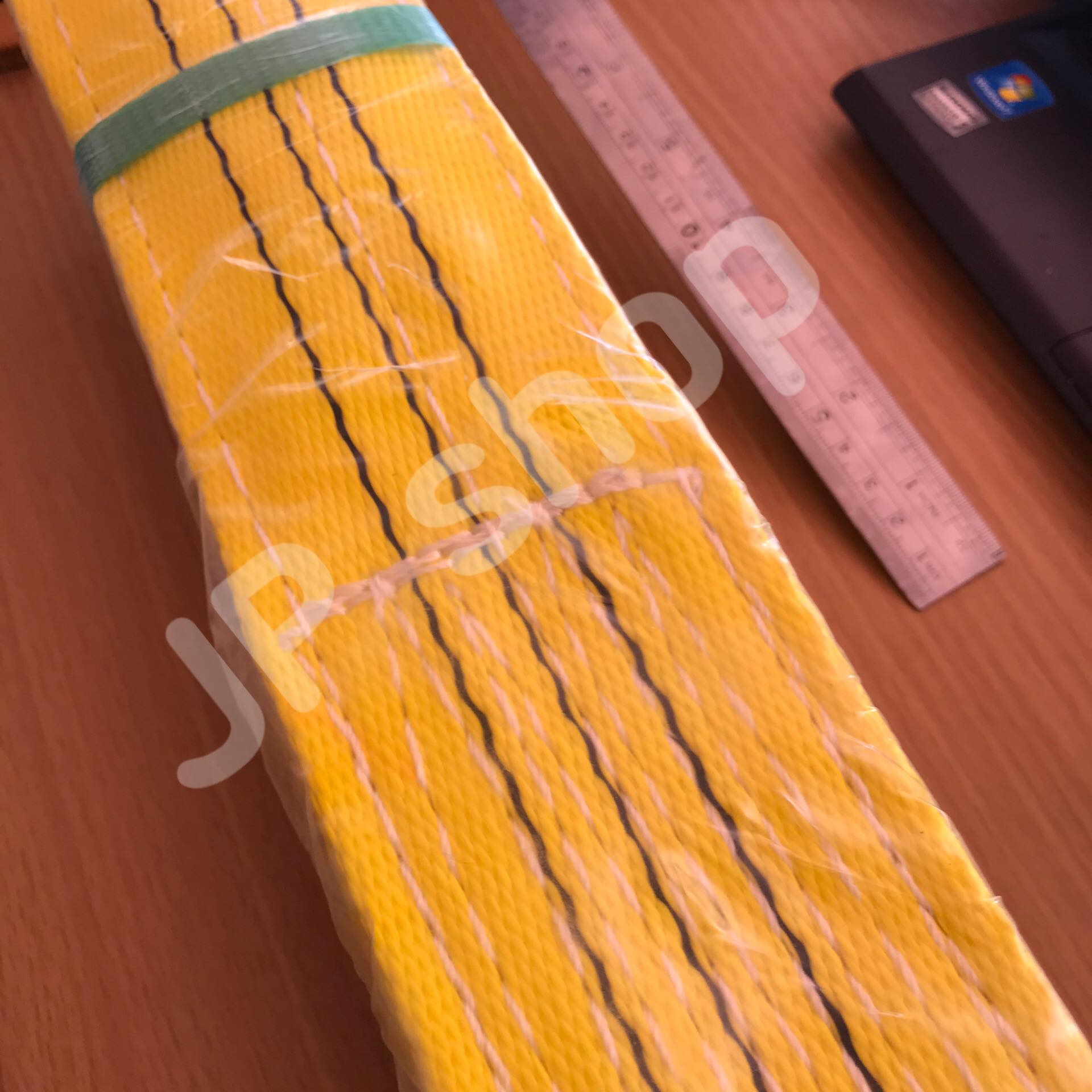 สายพานยกของขนาด 5 เมตร สีเหลือง หนา ทนทาน แข็งแรง สายสลิง ยกรถเครน สายยกของ อุปกรณ์ยกของหนักสลิงแบนแขวน สายลาก กว้าง 3 นิ้ว ยาว 5 เมตร ยกได้ 3 ตัน #05900